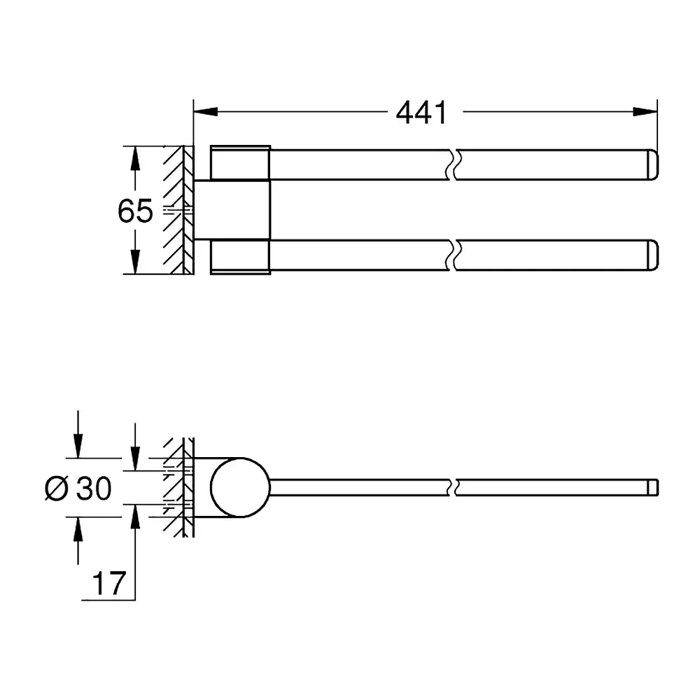 Тримач для рушників Grohe Selection 41063000, Хром - фото 2