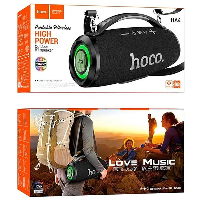 Bluetooth колонка Hoco HA4 Surge outdoor Black - фото 5