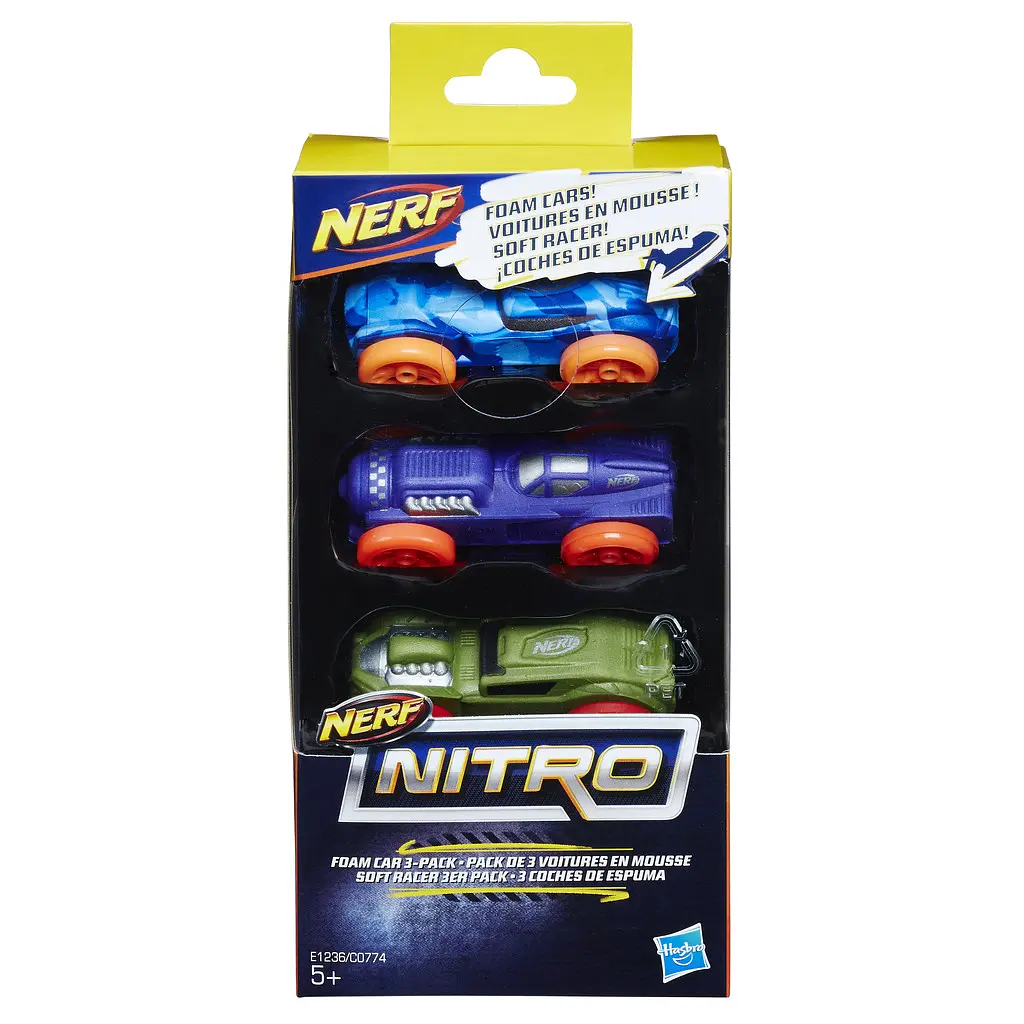 Набор машинок №8 Hasbro Nerf Nitro, 3 шт. (E1236) - фото 2