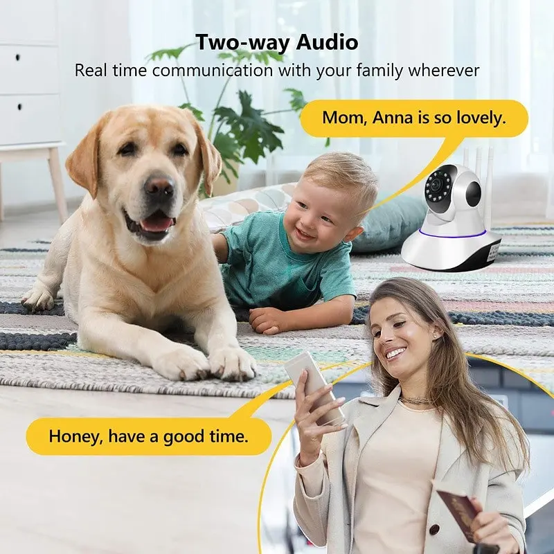 Відеоняня UKC-1354, WiFi Smart Camera 2MP, бездротова IP камера з мікрофоном, підключення до телефону - фото 4