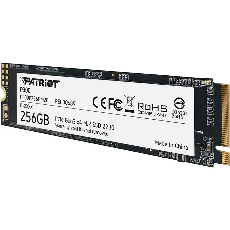 SSD внутрішні Patriot P300 256GB M.2 2280 NVMe PCIe 3.0 x4 (P300P256GM28) - фото 4