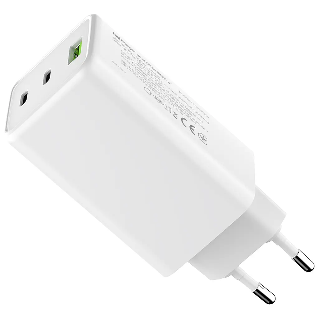 Зарядний пристрій ColorWay C101B GaN Mini 100 Вт PD PPS 2xUSB-C + USB-A білий (CW-CHS061PD-WT) - фото 6
