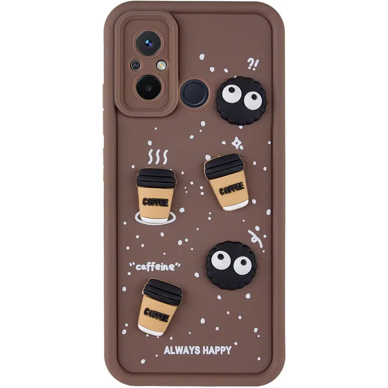 Чохол Epik TPU Toys Case для Xiaomi Redmi 12C/Poco C55 Brown/Always Happy - фото 2