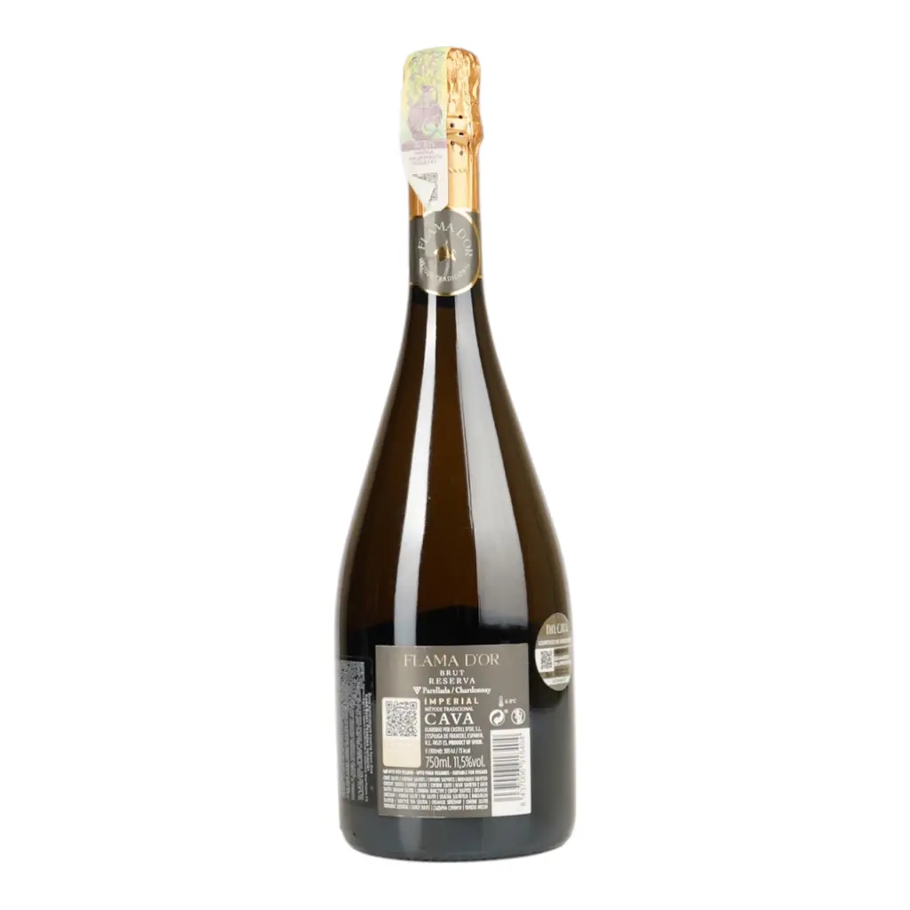 Вино ігристе Flama d'Or Cava Brut Reserva Imperial біле 11.5% 0.75 л - фото 3