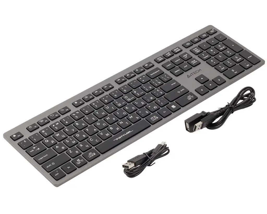 Клавіатура A4Tech Fstyler FBX50C Wireless Grey (FBX50C (Grey)) - фото 6