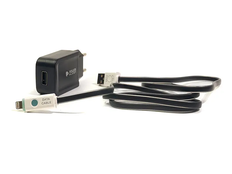 Зарядний пристрій PowerPlant W-280 USB/Lightning LED 220 В, 5 В, 2 A (SC230020) - фото 4