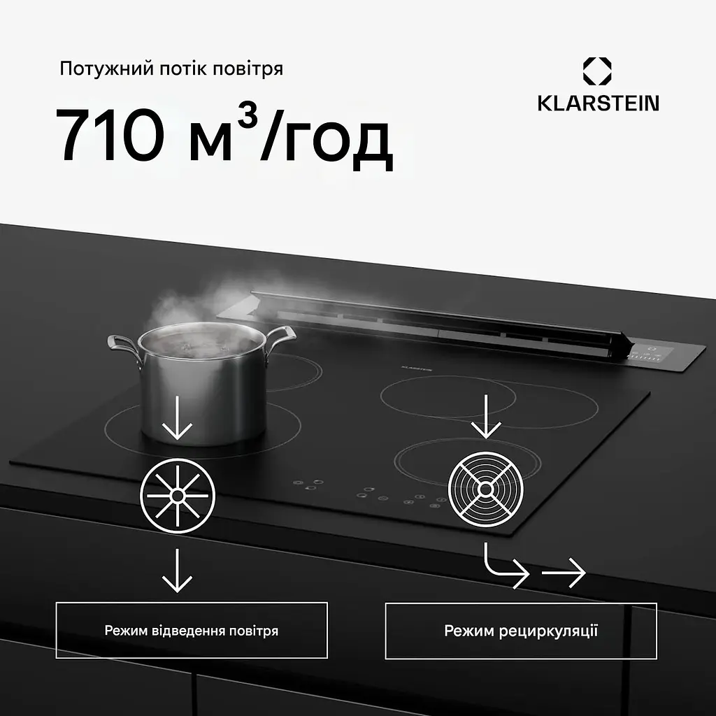 Вытяжка выдвижная Klarstein Brisa 60 (10046381) - фото 2