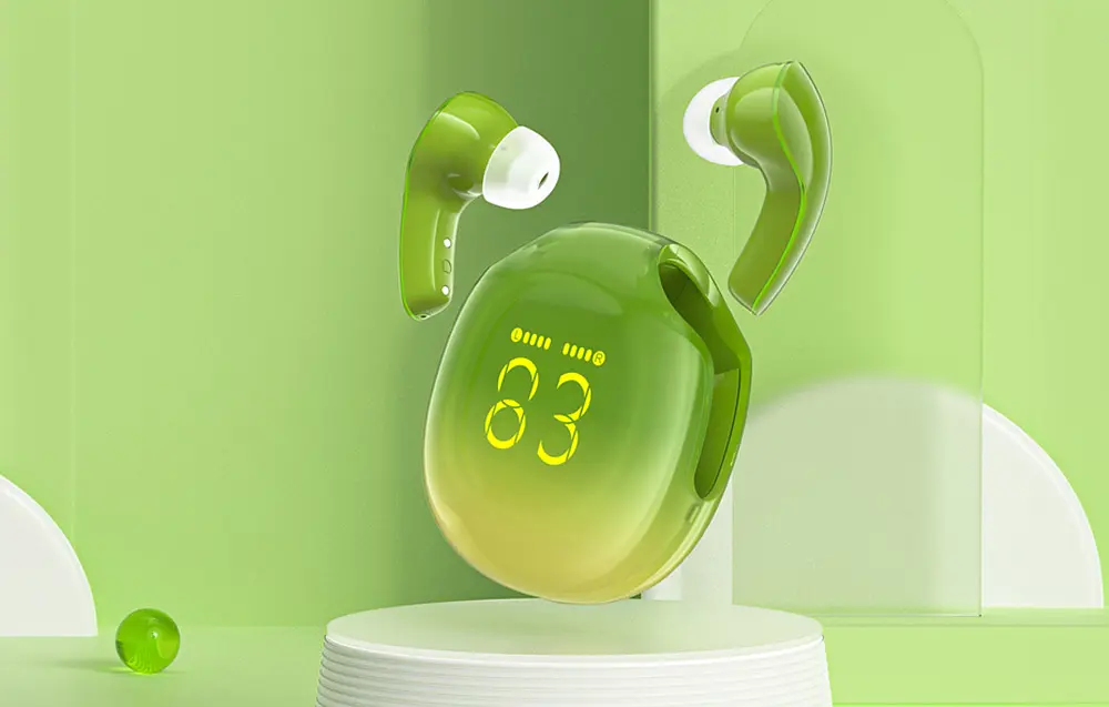 Беспроводные наушники Acefast TWS T9 зеленые - фото 6