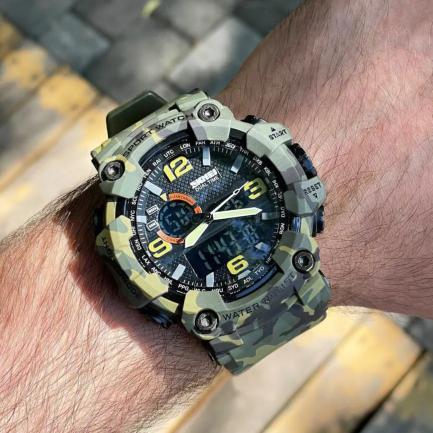 Чоловічий наручний годинник 1520CMGN Green Camo. Skmei acs0030702 - фото 3