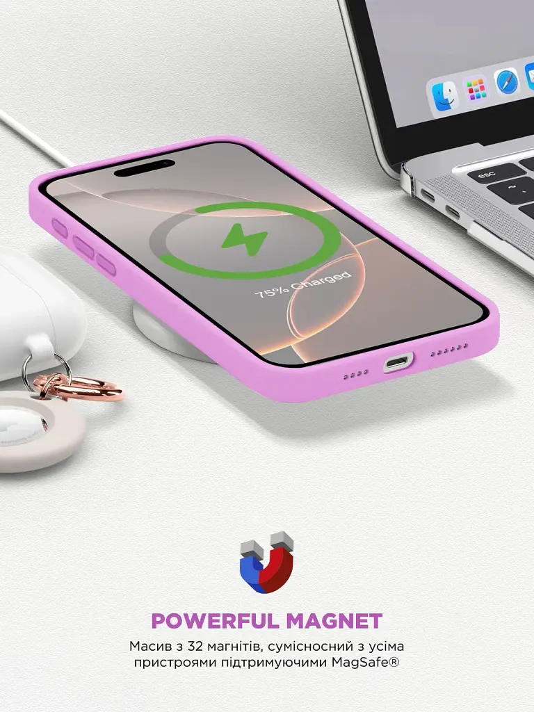 Чехол ArmorStandart ICON2 MagSafe для Apple iPhone 16 Pro Max Light Purple - фото 9
