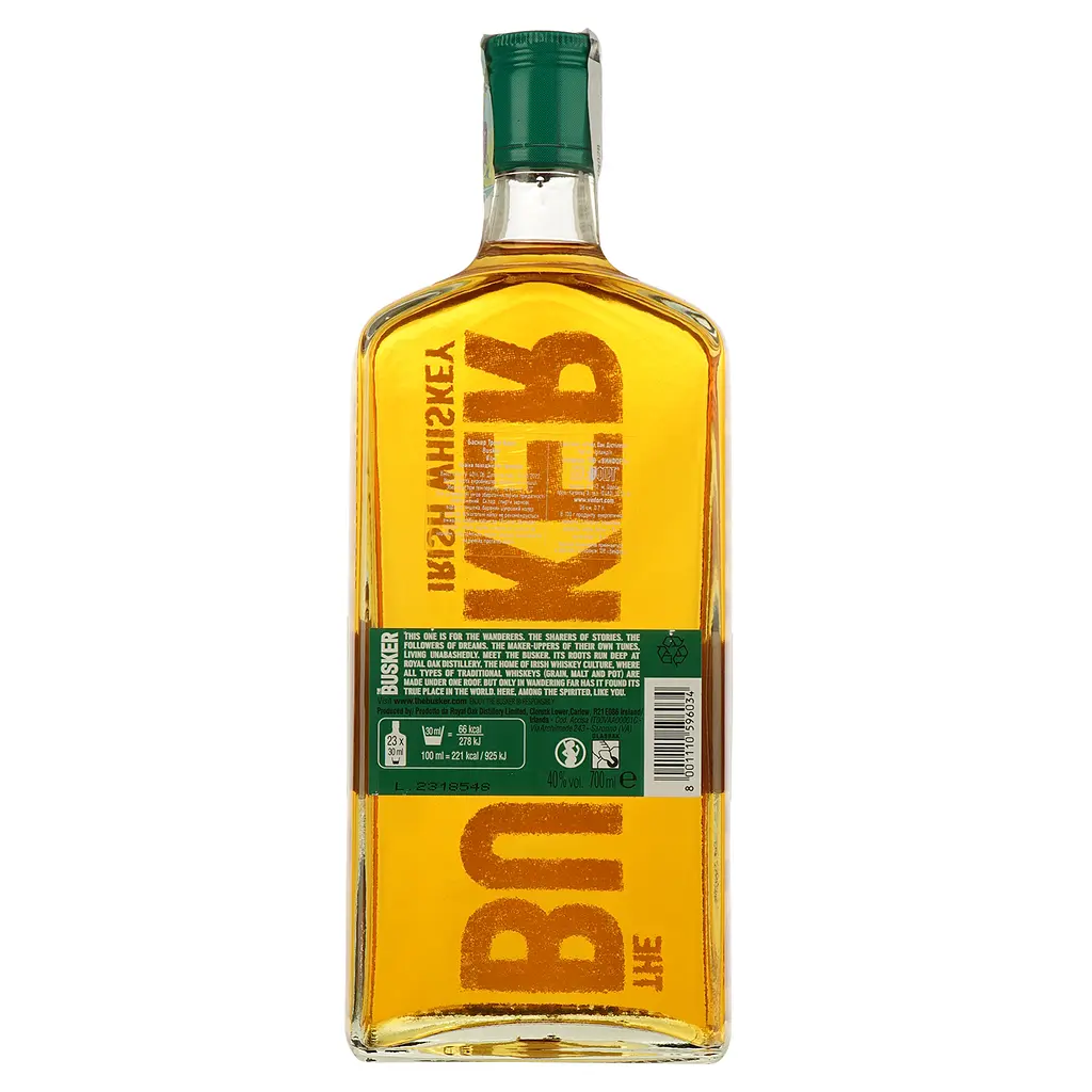 Уцінка. Віскі The Busker Triple Cask Triple Smooth Blended Irish Whiskey 40% 0.7 л, у подарунковому пакуванні + 2 склянки  - фото 5