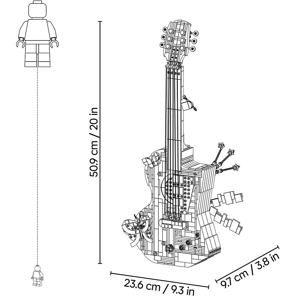 Конструктор LEGO Editions Music Подвійна гітара Олівії Родріґо 1228 ел. (43031) - фото 14
