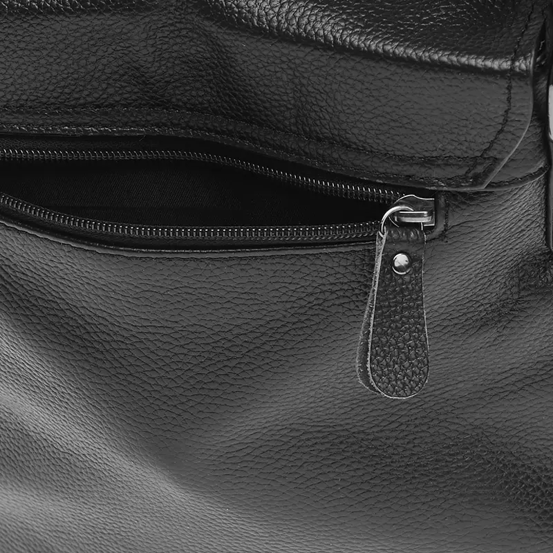 Чоловіча сумка Borsa Leather K17859 27x24x5 см Чорний (16183) - фото 7