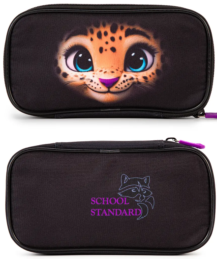Ортопедичний рюкзак з пеналом та мішком 3 в 1 для дівчинки School Standard 38х30х18 см з Тигром для молодших класів (Full 150-49) - фото 2