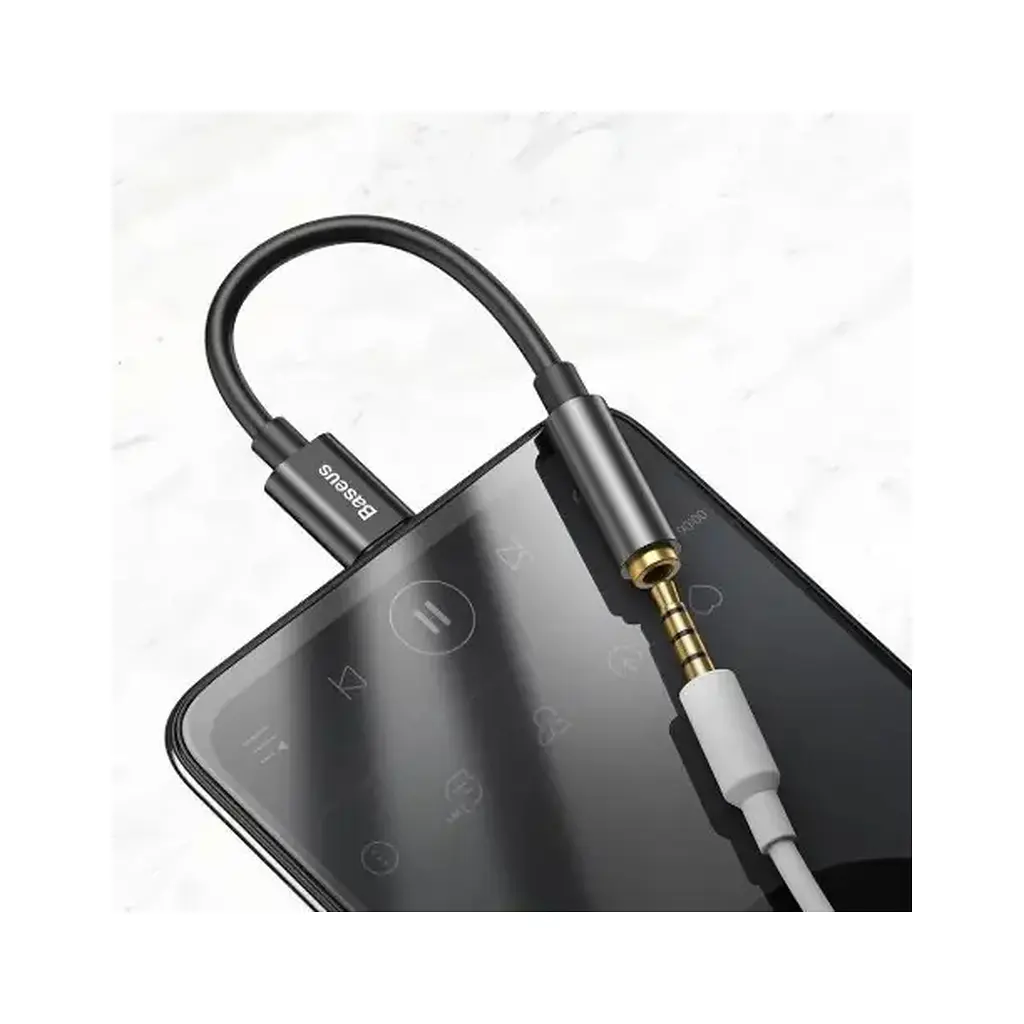 Перехідник USB-C M to 3.5mm F 0.1m black Baseus (CATL54-01) - фото 8