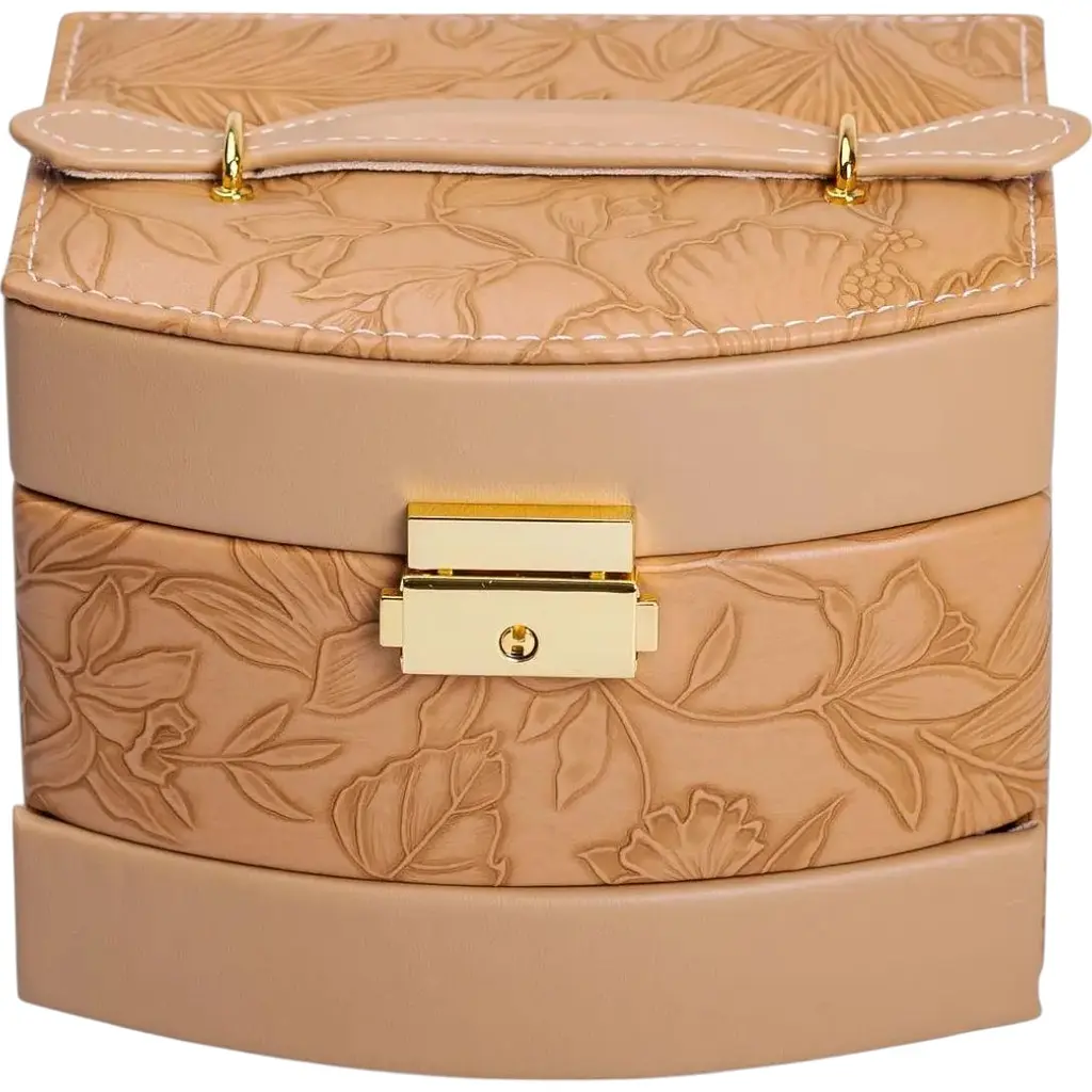 Кейс-шкатулка для украшений Yiwu с замком 15.5х11.5х11.5 см коричневый HP-5-23BR - фото 6