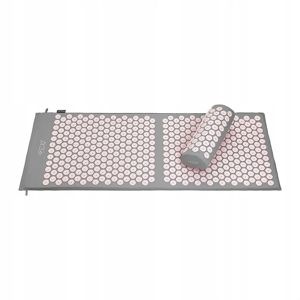 Килимок акупунктурний 4FIZJO Аплікатор Кузнєцова з валиком 128 x 48 см Grey/Pink 4FJ0288 (P-5907739313294) - фото 2