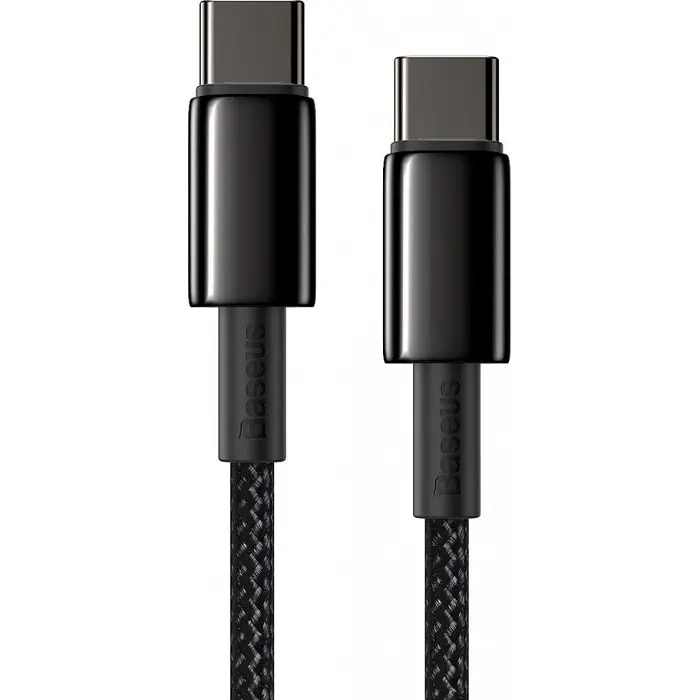 Кабель Baseus Tungsten Gold Series Fast Charging USB-C 100W 2m Black (CATWJ-A01) [77819] - фото 4