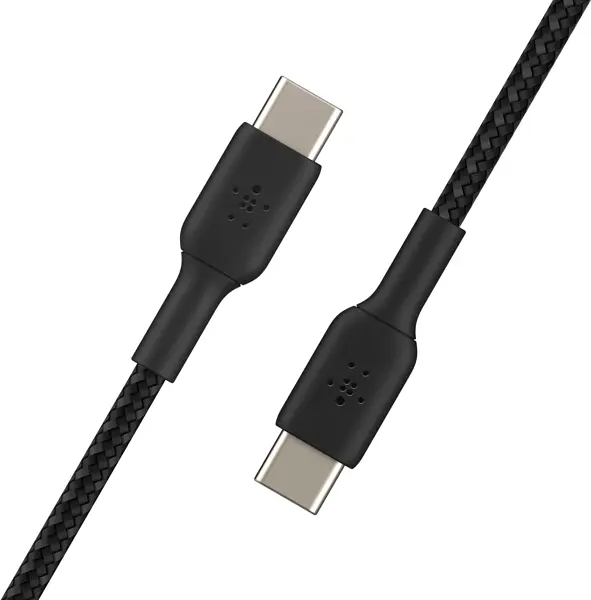 Кабель Belkin USB-C > USB-C заряджання/синхронізації 1м, 60Вт, Type-C, плетений, чорний teh0013650 - фото 4