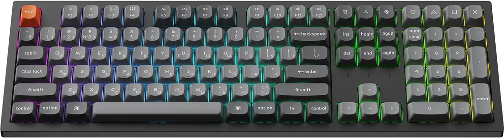 Клавіатура бездротова Keychron K10 Max Keychron Super Banana Switch Black RGB (K10M-H4-UA) - фото 2