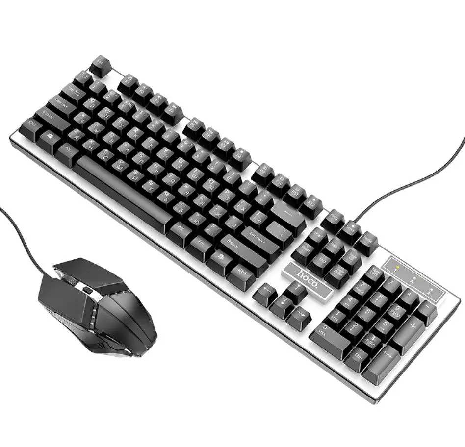 Комплект клавіатура та мишка HOCO GM-18 KB+Mouse, USB, RGB-підсвітка - фото 5