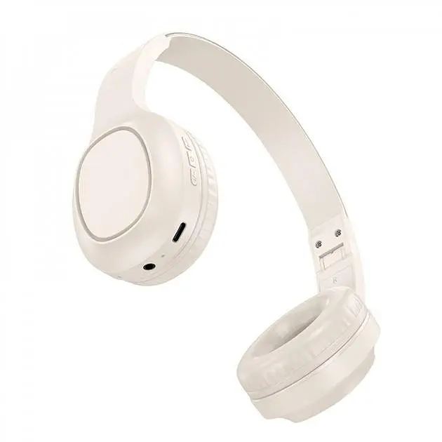 Bluetooth гарнітура Hoco W46, BT5.3, AUX, 200mAh, 20h, Type-C, білий - фото 2