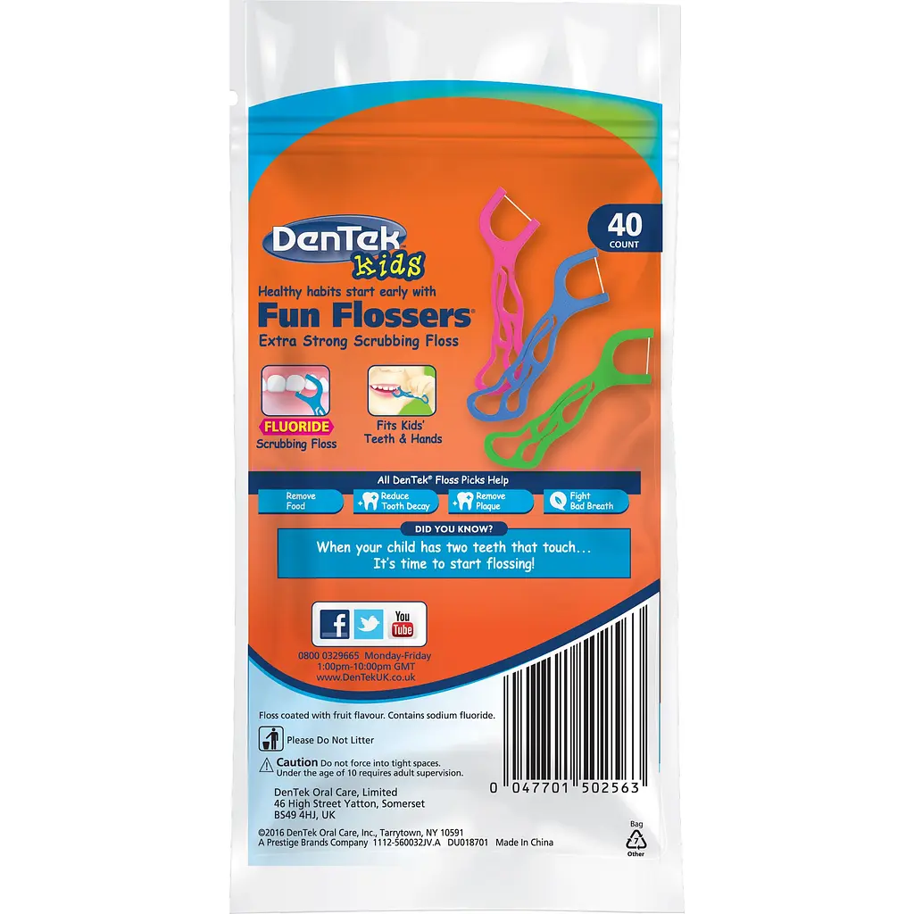 Дитячі флоси з тримачами DenTek дикий фрукт 40 шт. - фото 2