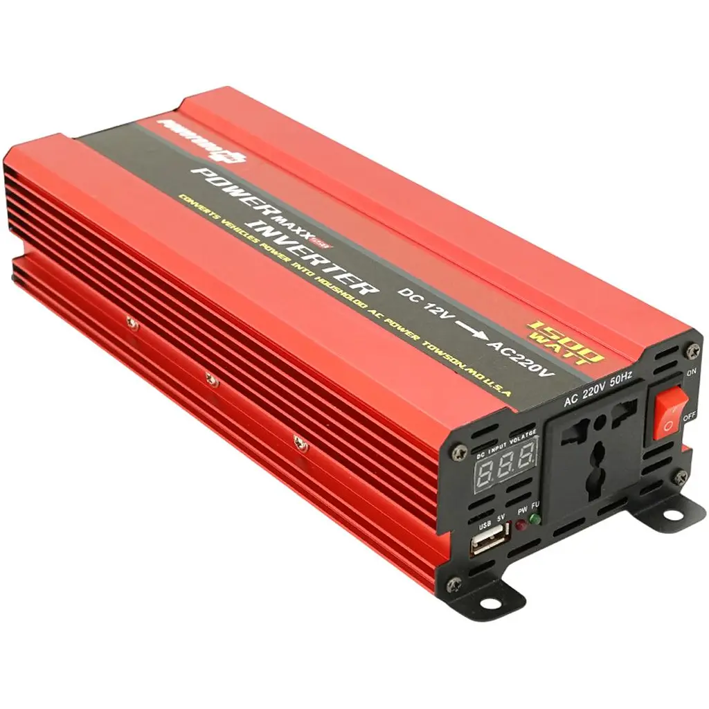Автомобільний інвертор Voltronic NV-1500 900W +LCD 12/220V [167715] - фото 2