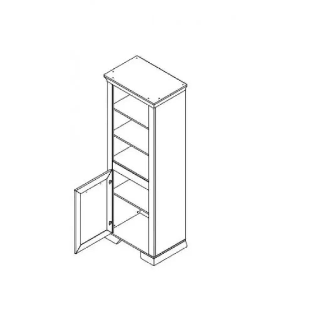 Пенал відкритий Gerbor Марсель REG1D_n Ясен сніжний/Дуб сонома трюфель (GRB-1246) - фото 2