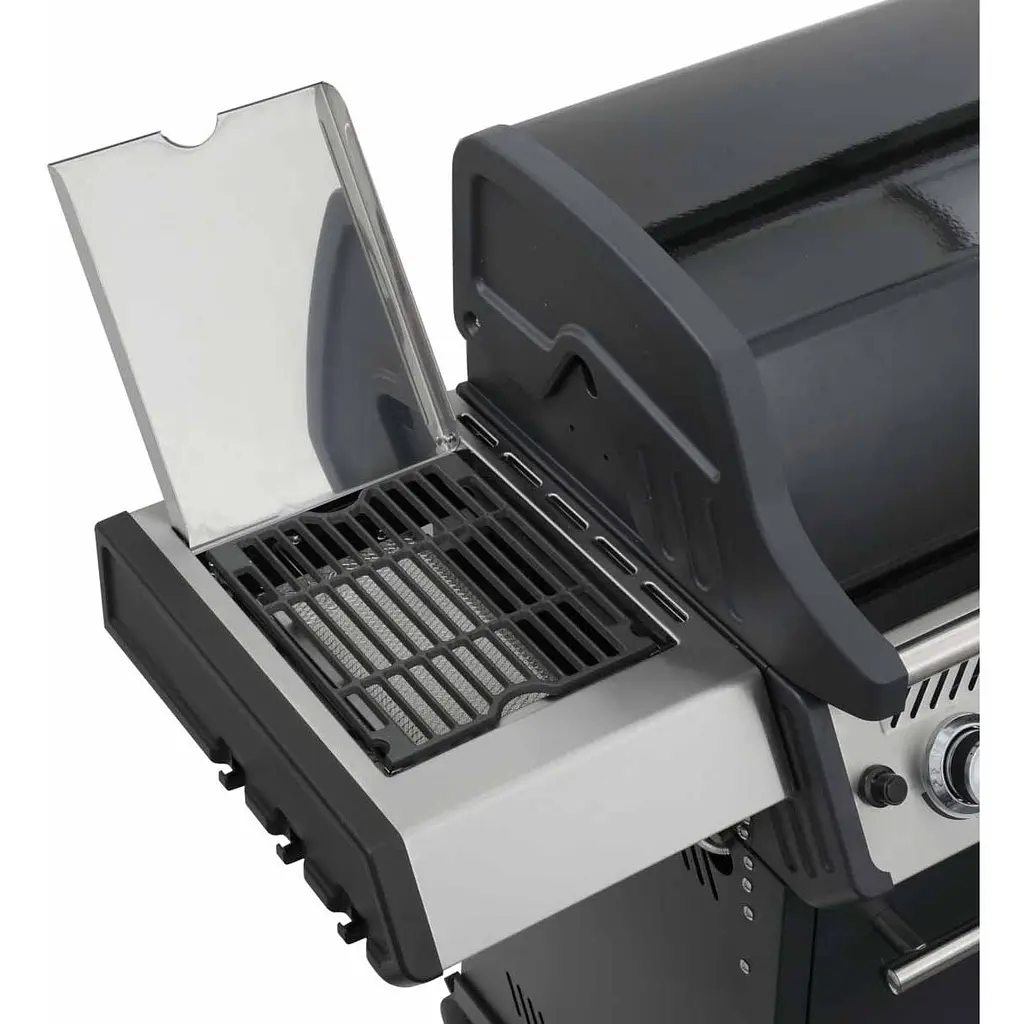 Газовий гриль Santos S-418 Black з бічним і заднім пальником чорний (900297) - фото 3