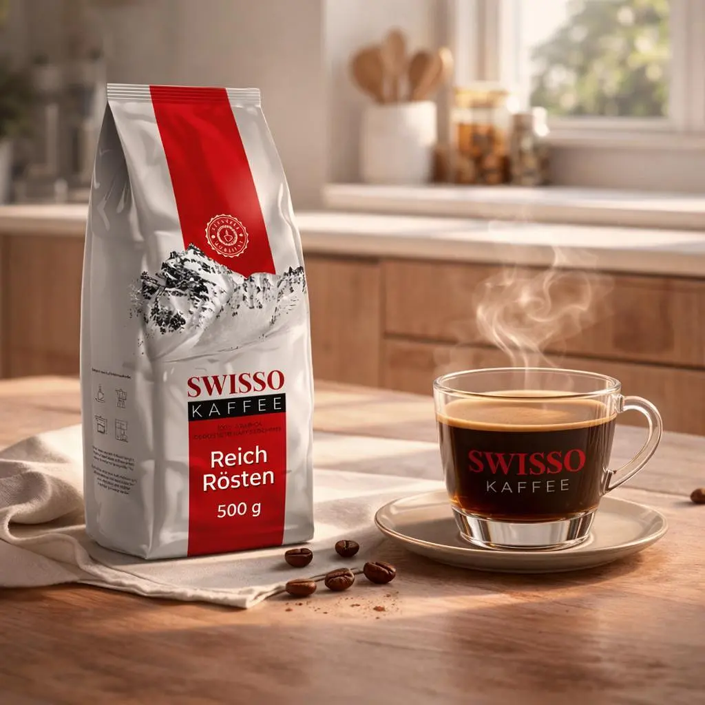 Натуральна кава в зернах Swisso Kaffee Reich Rösten 100% Арабіка 500 г для кавомашини - фото 7