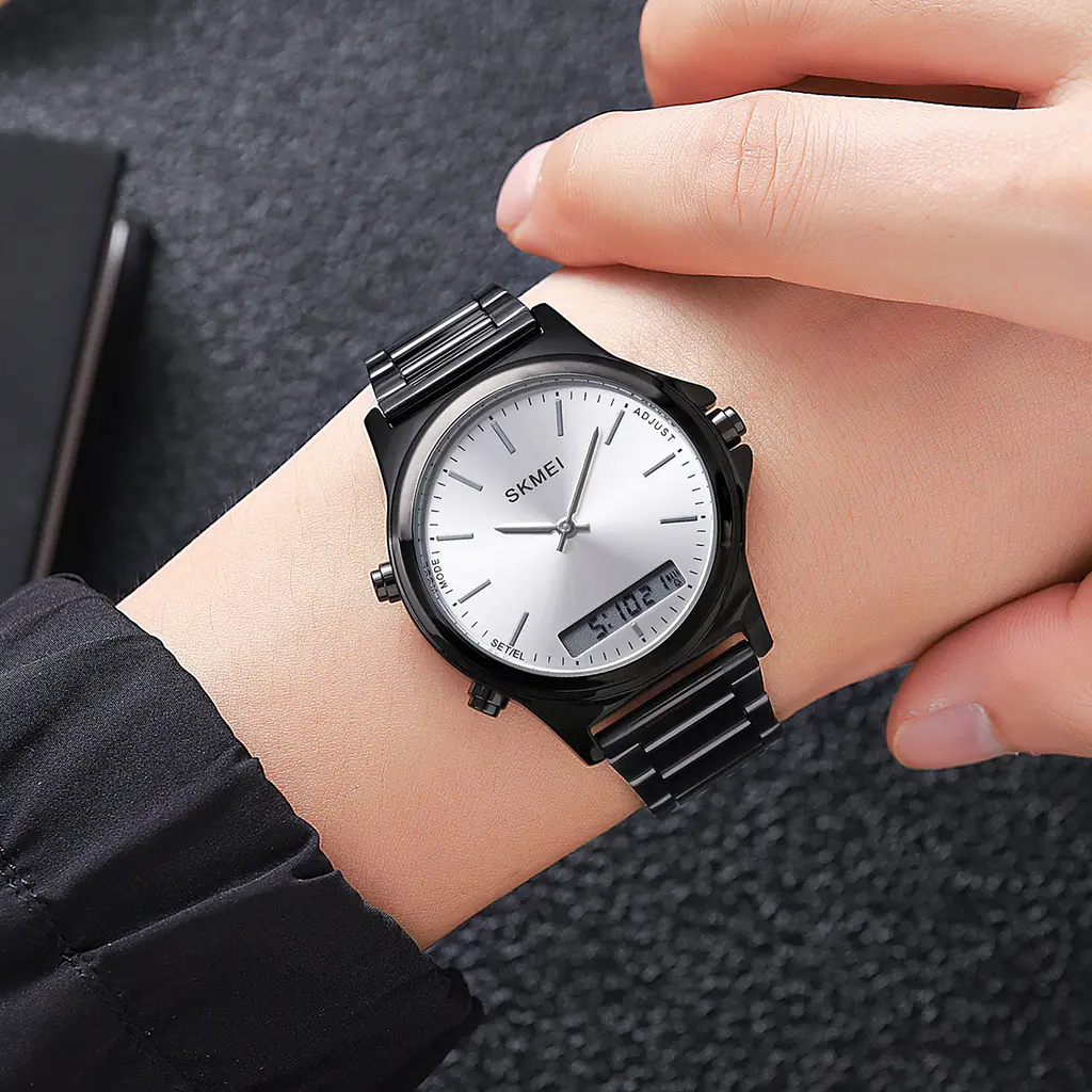 Чоловічий наручний годинник 2120BKWT Black-White Skmei acs0030262 - фото 3