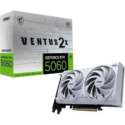 Видеокарта MSI GeForce RTX5060 8Gb VENTUS 2X OC WHITE (RTX 5060 8G VENTUS 2X OC WHITE) - фото 5