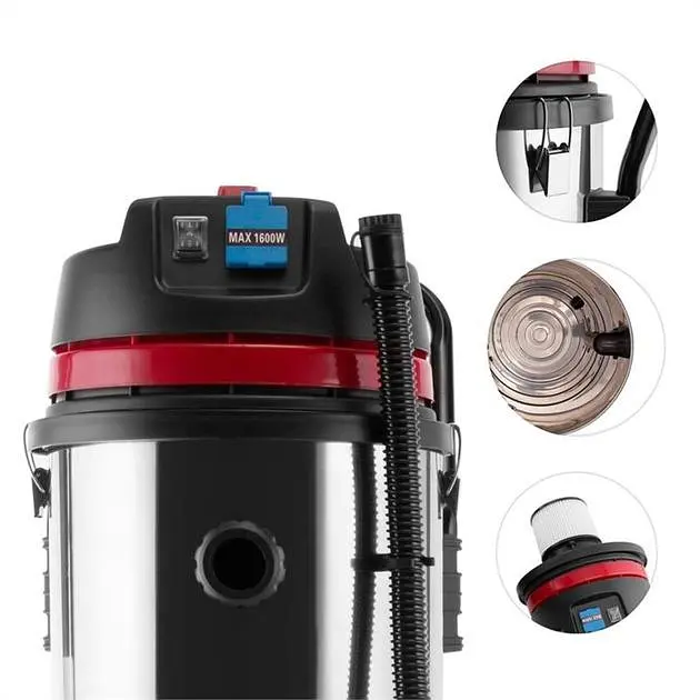 Промышленный пылесос Klarstein clean room 60 л (10029117) - фото 5