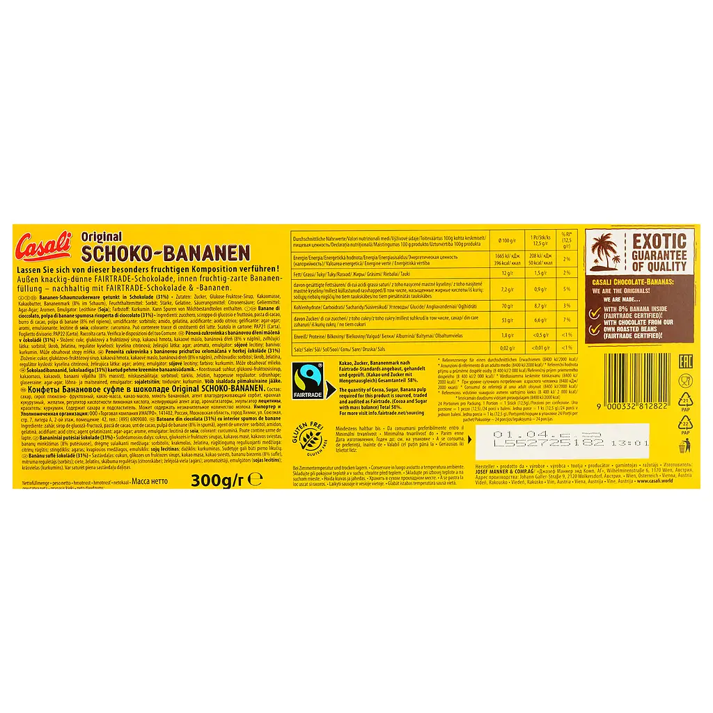 Конфеты Casali Chocolate Bananas суфле в шоколаде 300 г - фото 3
