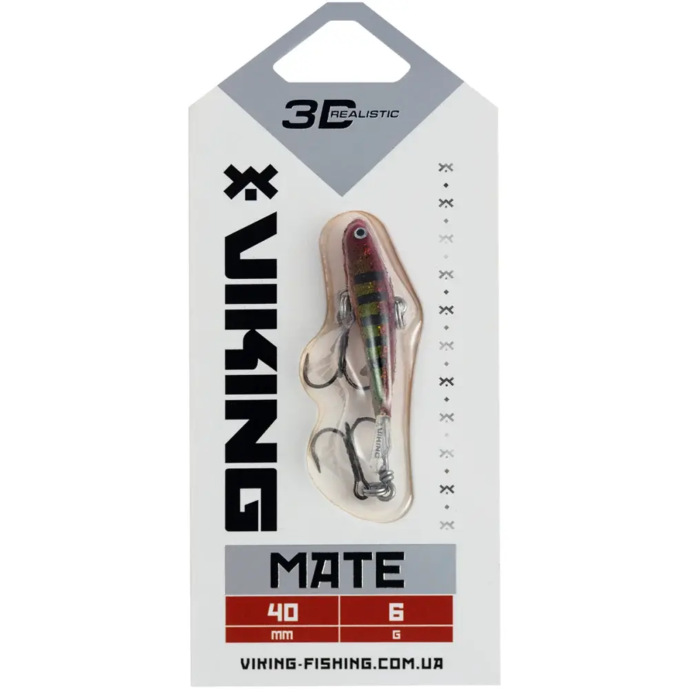 Балансир Viking Fishing Mate Ice Jig 40mm 6g #17 Brown Perch - фото 2