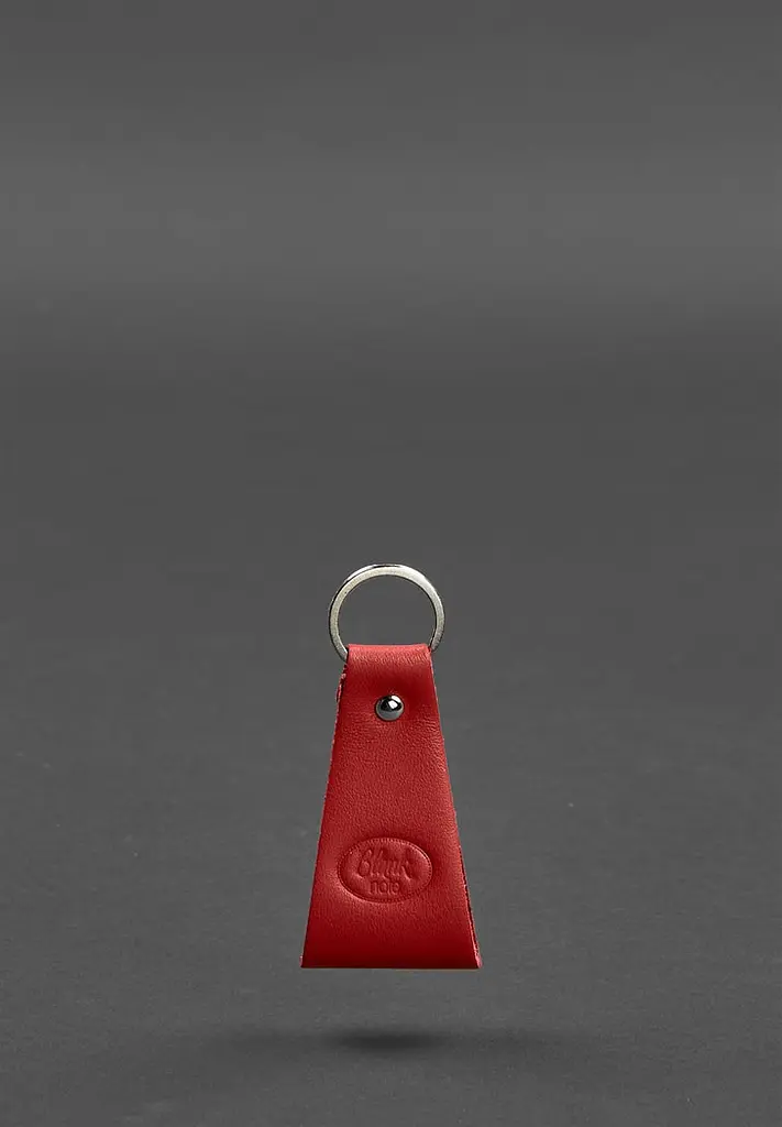 Шкіряний червоний брелок-петля - фото 3