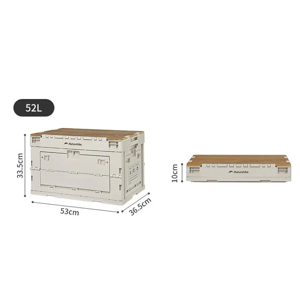 Складаний контейнер Naturehike CNK2450XB020, 52 л, бежево-сірий - фото 5