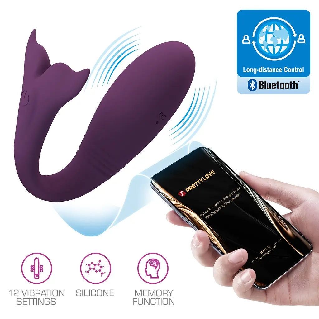 Вібратор для двох PRETTY LOVE Jayleen, 12 vibration functions Long-distance Control PRETTY LOVE BI-014911HP-1 102079 - фото 8