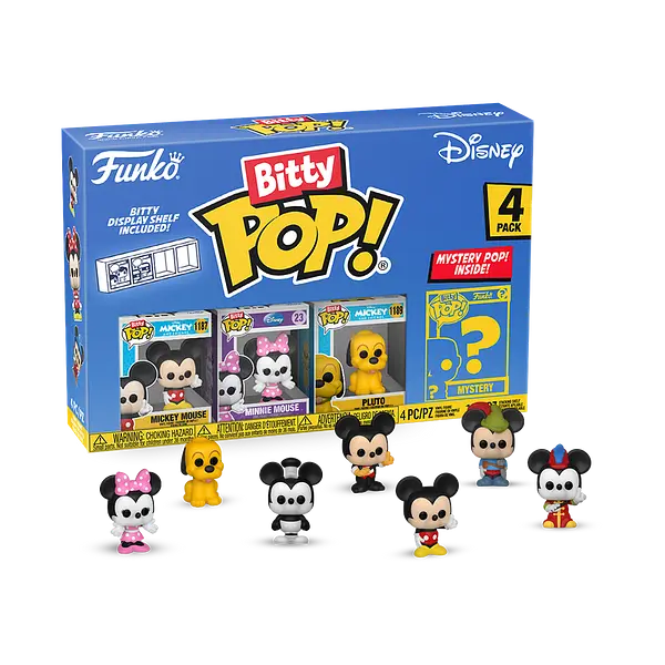 Набор фигурок Bitty Pop Дисней Микки Маус 4 фигурки Disney Mickey Mouse 4 Pack 3 см BP DSN 4P - фото 2