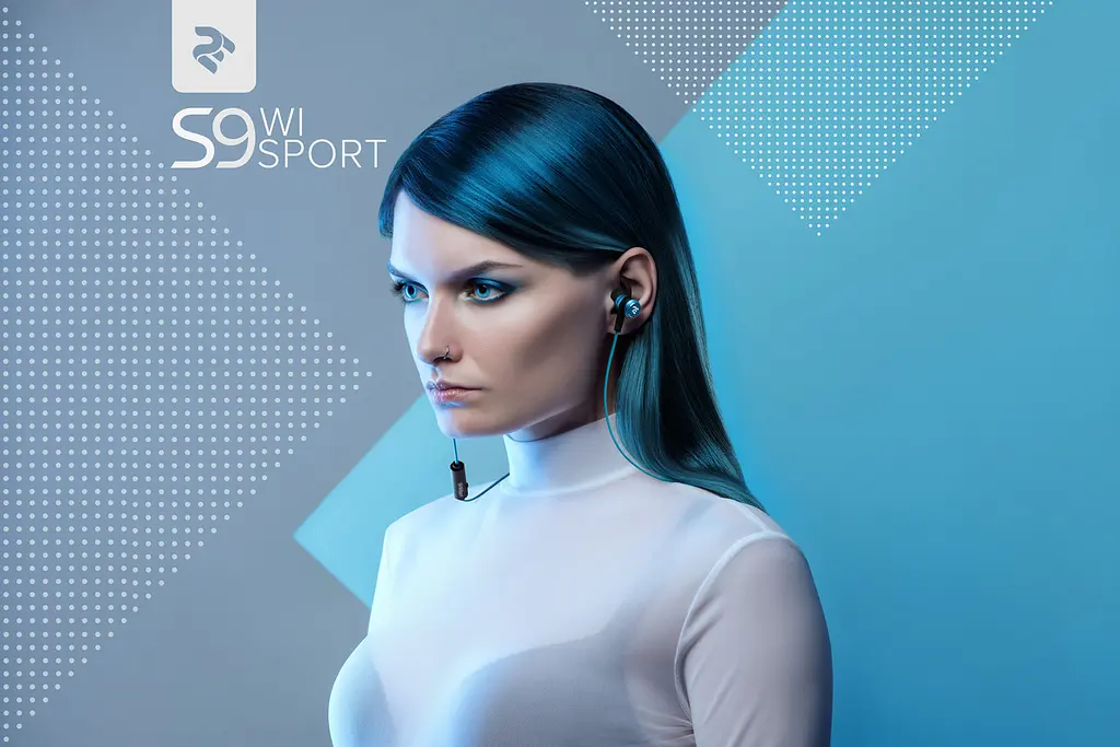 Навушники 2E S9 WiSport In Ear Waterproof Wireless Mic Blue (2E-IES9WBL) - фото 8