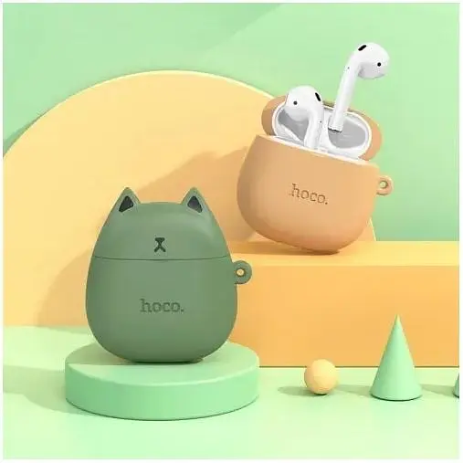 Навушники бездротові Hoco Cat True Wireless Stereo Headset EW45 коричневі 6931474789242 - фото 6