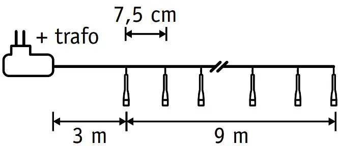 Светодиодная гирлянда Luca Lighting Змейка 120 LED 12 м теплый белый (8718861692624) - фото 2
