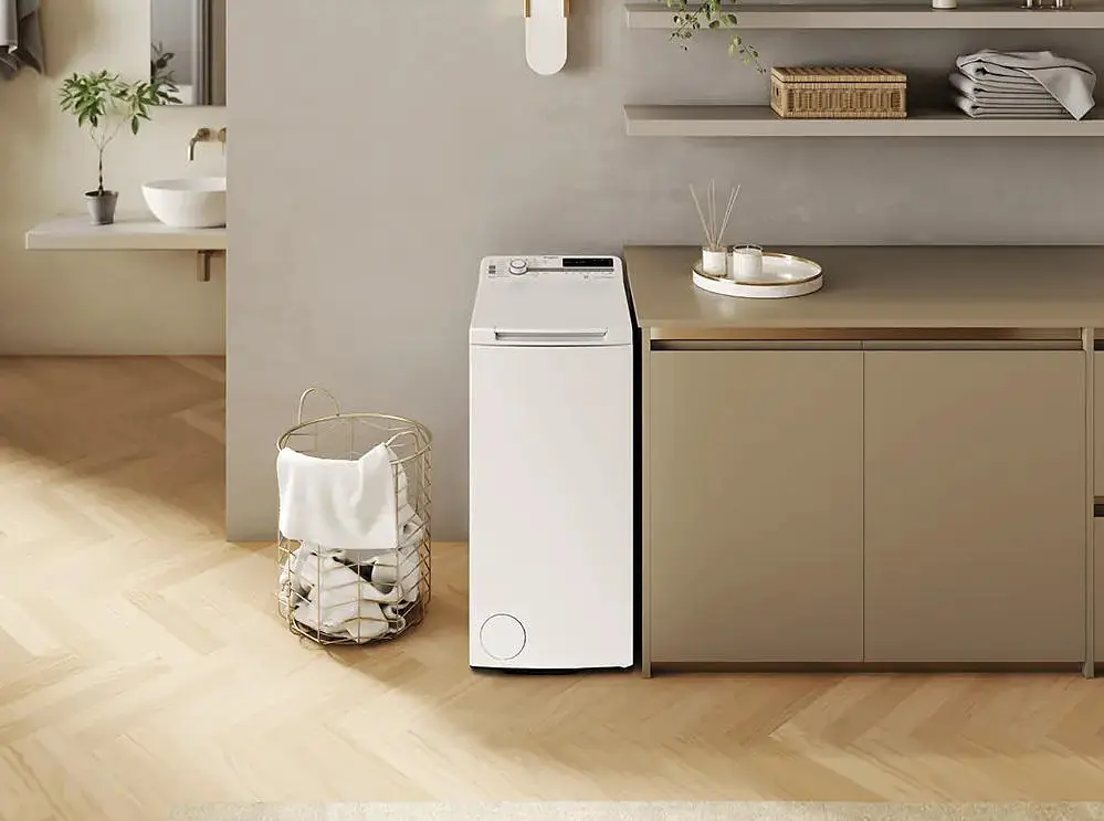 Whirlpool Пральна машина вертикальна, 7кг, 1200, B, 60см, дисплей, інвертор, білий - фото 2