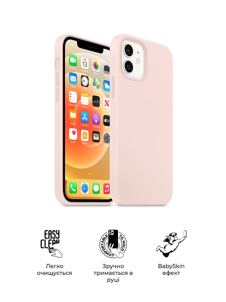 Силиконовый чехол для Apple iPhone 11, ICON2 Case, пудровый, противоударный, панель, защита всего корпуса, матовая поверхность Soft Touch, выступает над дисплеем, совместим с защитными стеклами и пленками, с микрофиброй, ArmorStandart (ARM60555) - фото 3
