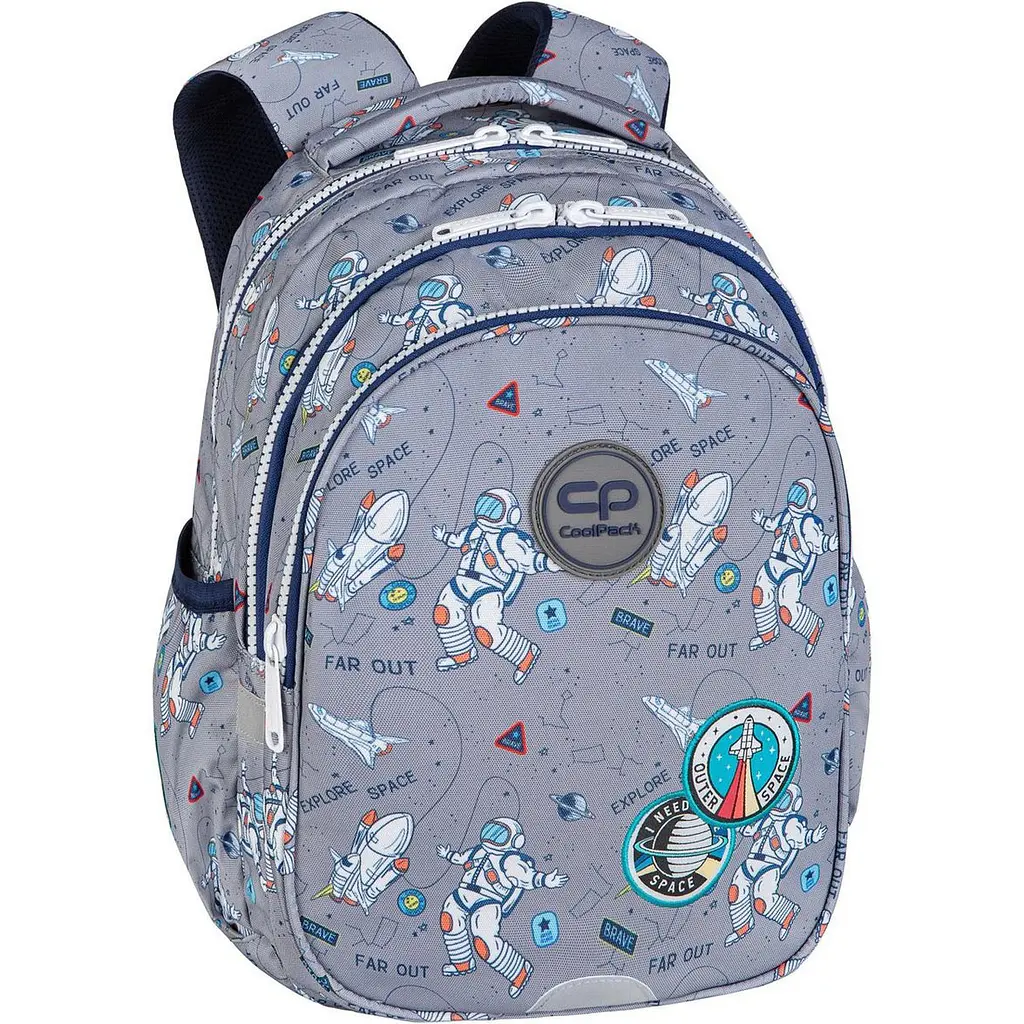 Набір: Рюкзак CoolPack Joy S Indian Zoo 21 л 39х28х15 см S сірий (E29541) + Пенал на блискавці CoolPack Campus Astronaut з органайзером для ручок 23x9x5 см (F062932) - фото 2