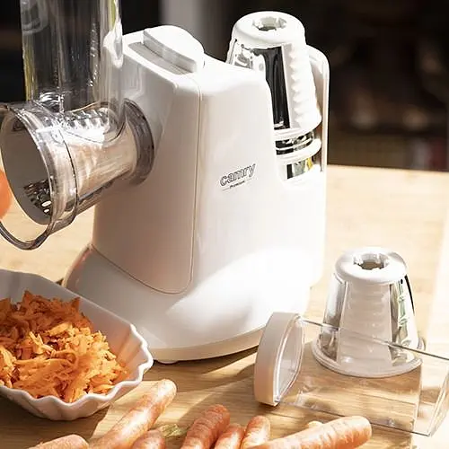 Овочерізка мультитерка електрична Camry CR 4816 з 5 насадками та компактним зберіганням - фото 7