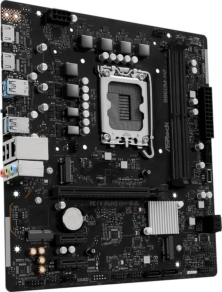 Материнська плата ASRock B860M-H2 (B860M-H2) (Socket 1851, Intel B860, Micro-ATX) - фото 2