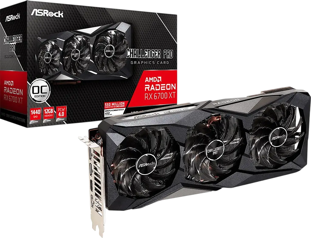 Відеокарта AMD Radeon RX 6700 XT 12GB ASRock Challenger Pro OC (RX6700XT CLP 12GO) Б/В - фото 4