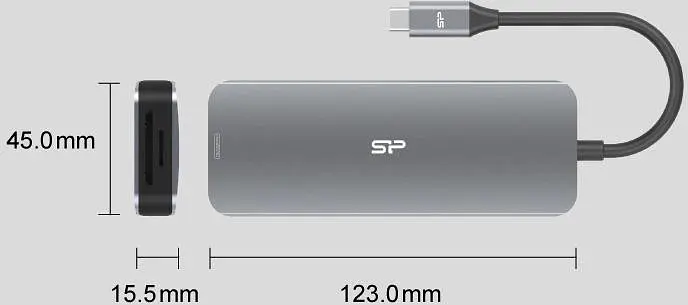 Док-станція - хаб Usb-C Silicon Power 8-in-1 SR30 Docking Station - фото 5